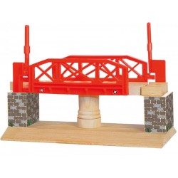 Podul rotativ manual din lemn - WL90818  Rail Road Bridge